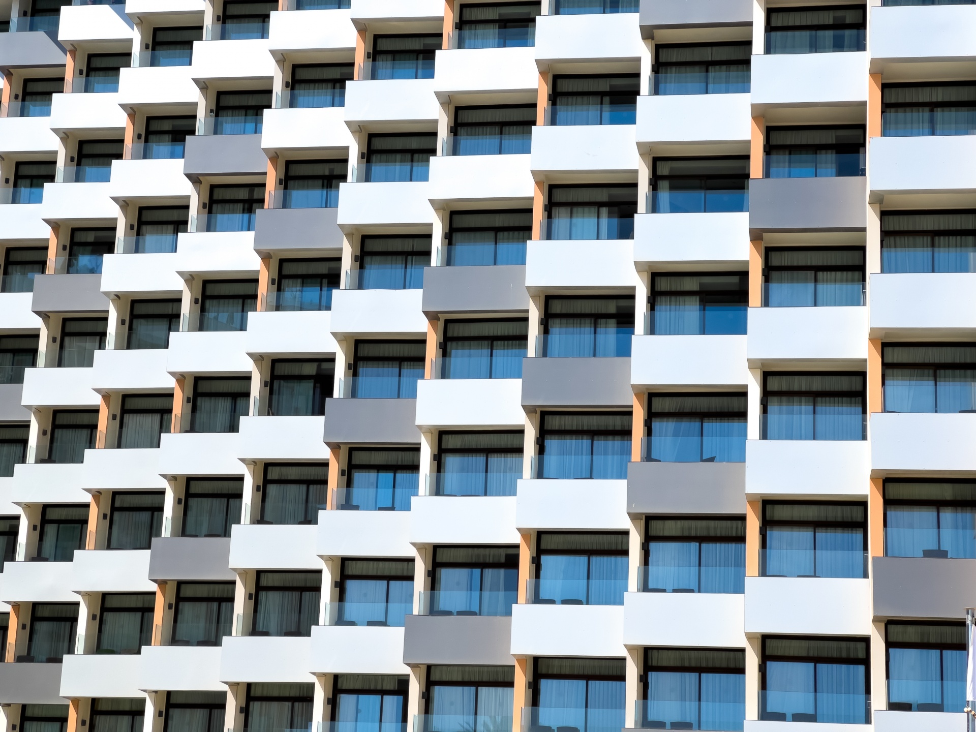 Apartment Building white and gray